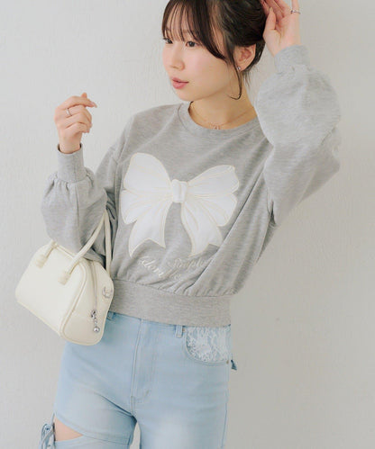 閃亮Logo拼款套頭衛衣