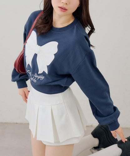 閃亮Logo拼款套頭衛衣