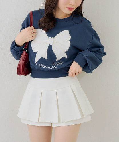 閃亮Logo拼款套頭衛衣