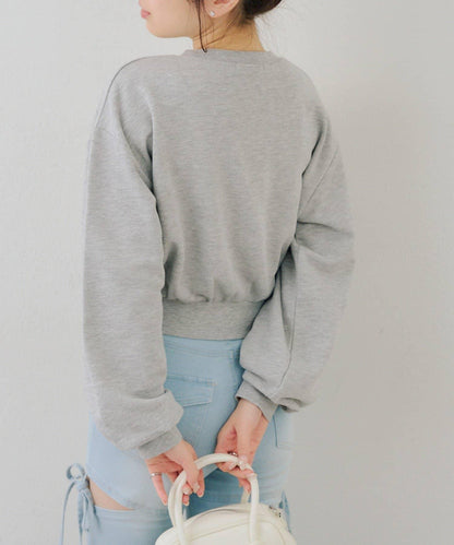 閃亮Logo拼款套頭衛衣