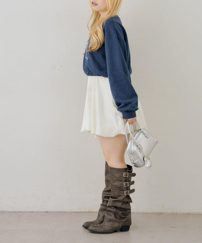 閃亮Logo拼款套頭衛衣