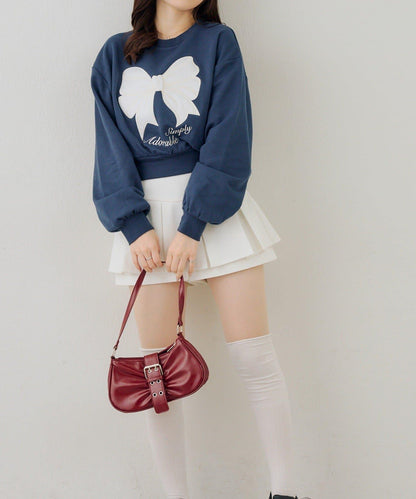 閃亮Logo拼款套頭衛衣