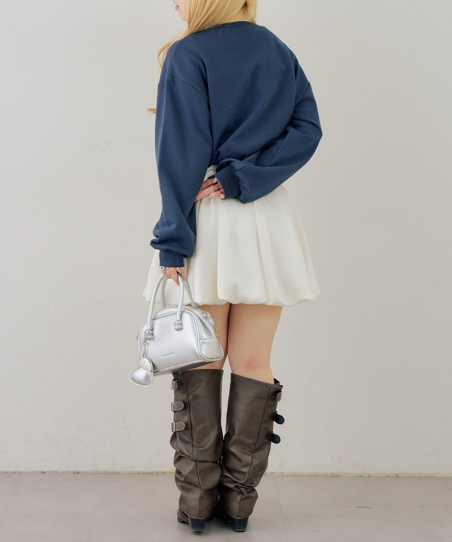 閃亮Logo拼款套頭衛衣