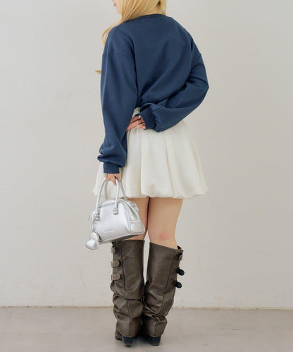 閃亮Logo拼款套頭衛衣