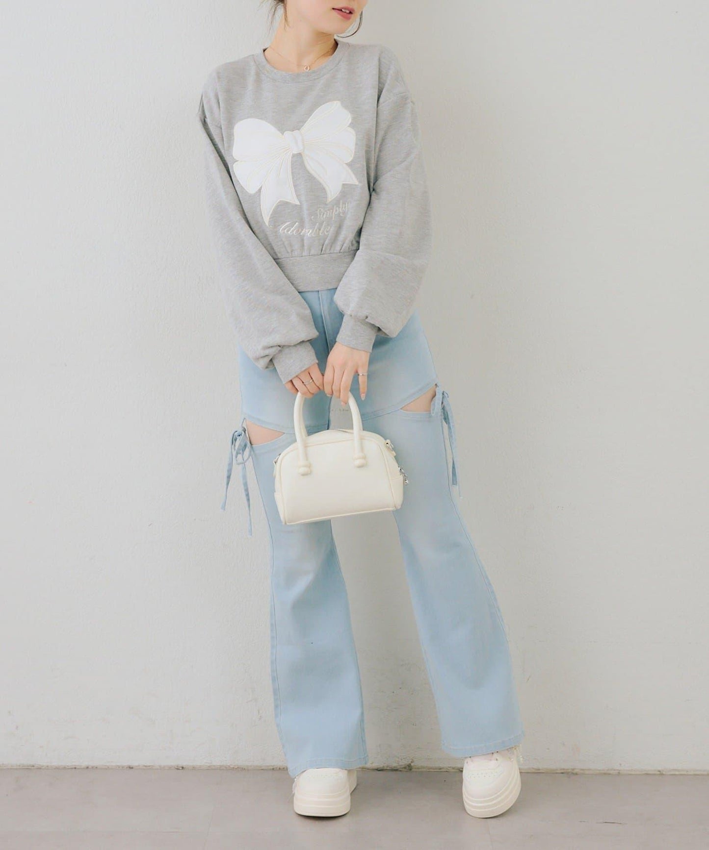 閃亮Logo拼款套頭衛衣