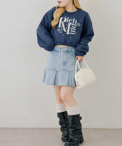 閃亮Logo拼款套頭衛衣