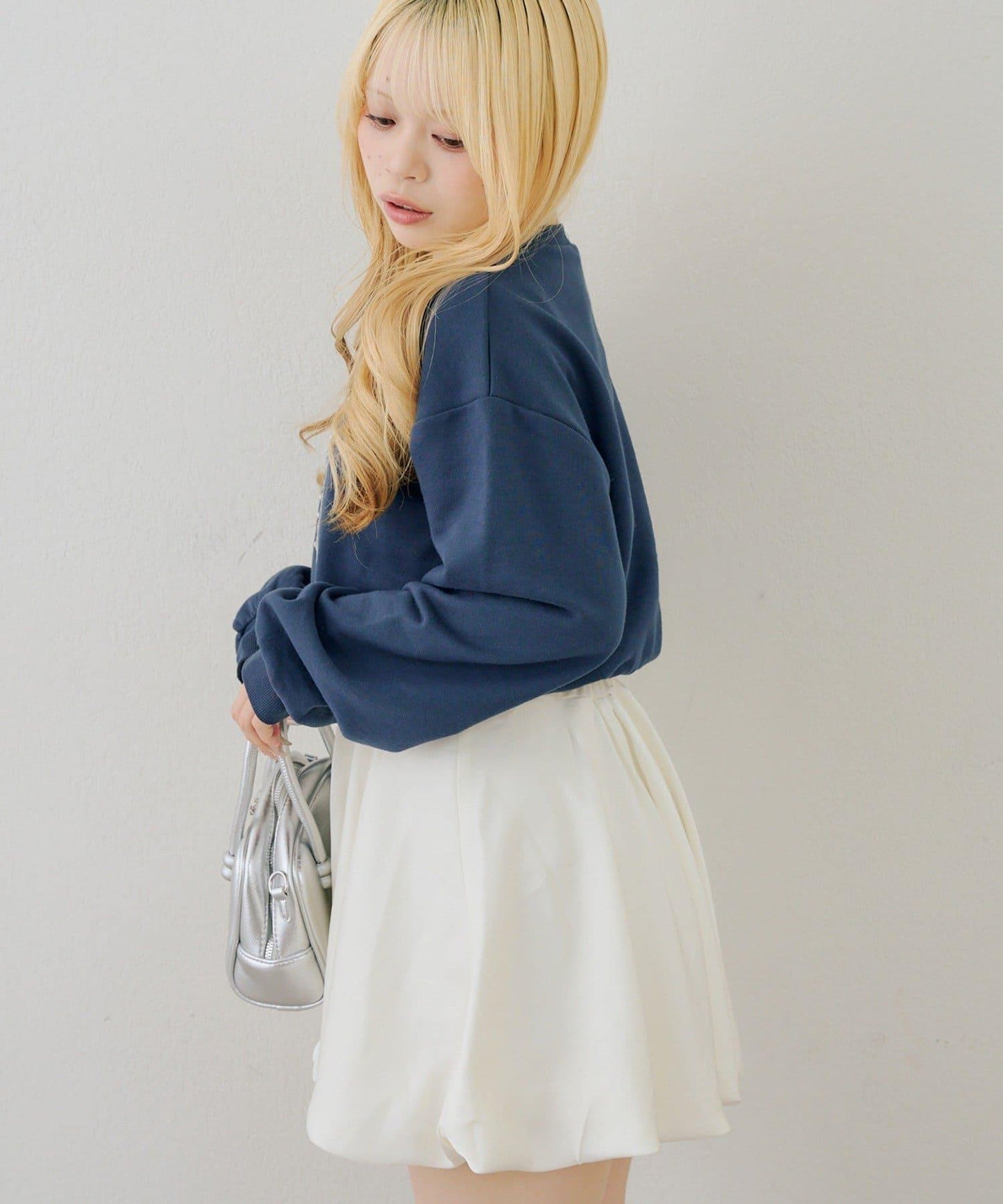 閃亮Logo拼款套頭衛衣