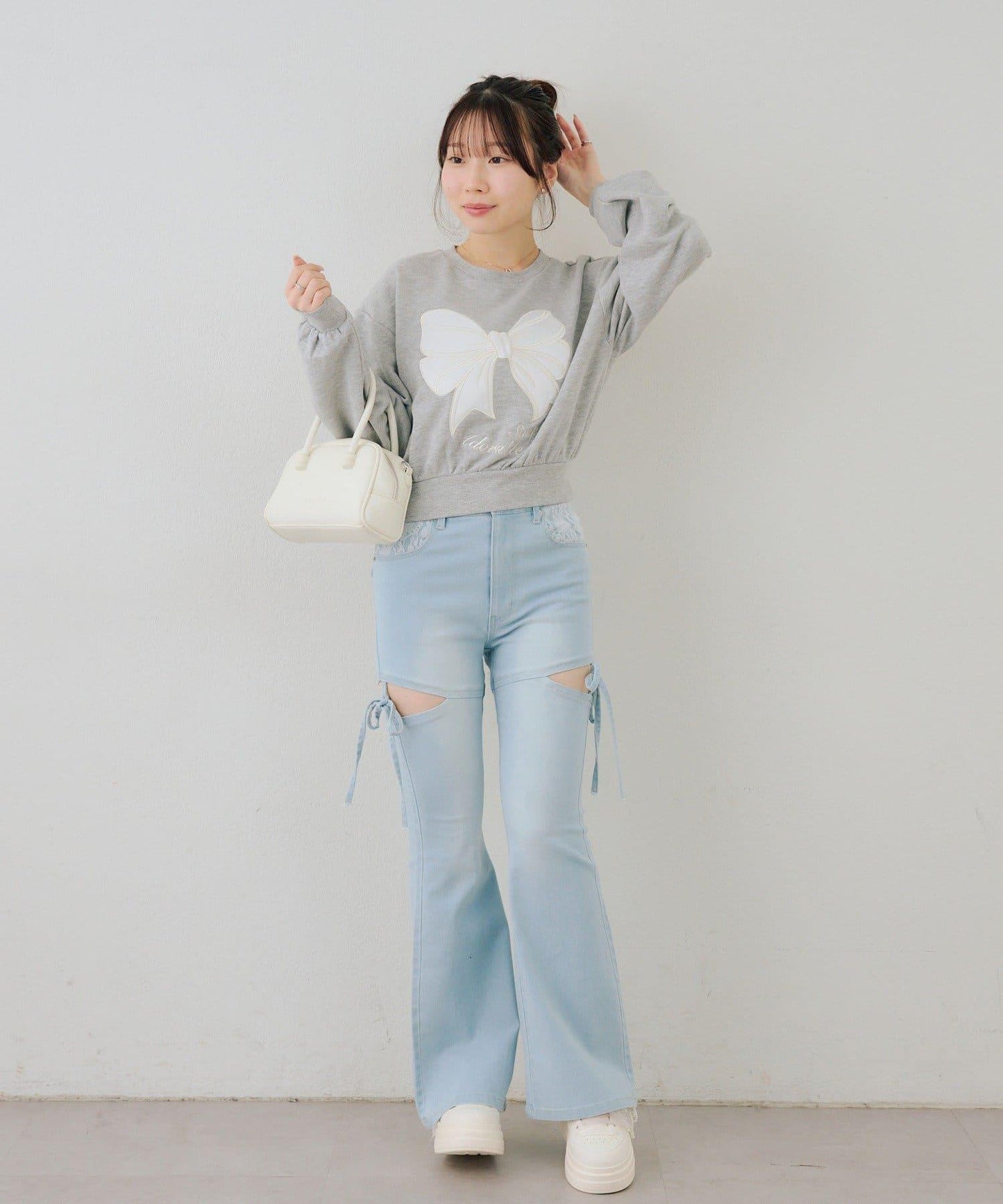 閃亮Logo拼款套頭衛衣