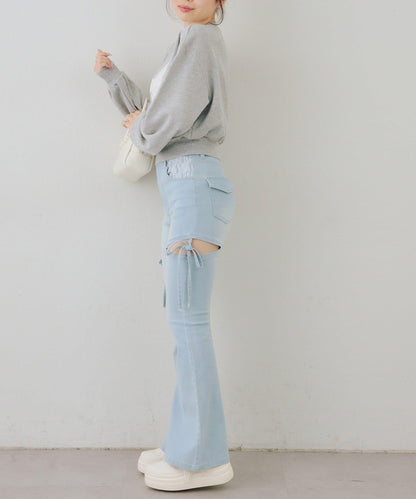 閃亮Logo拼款套頭衛衣