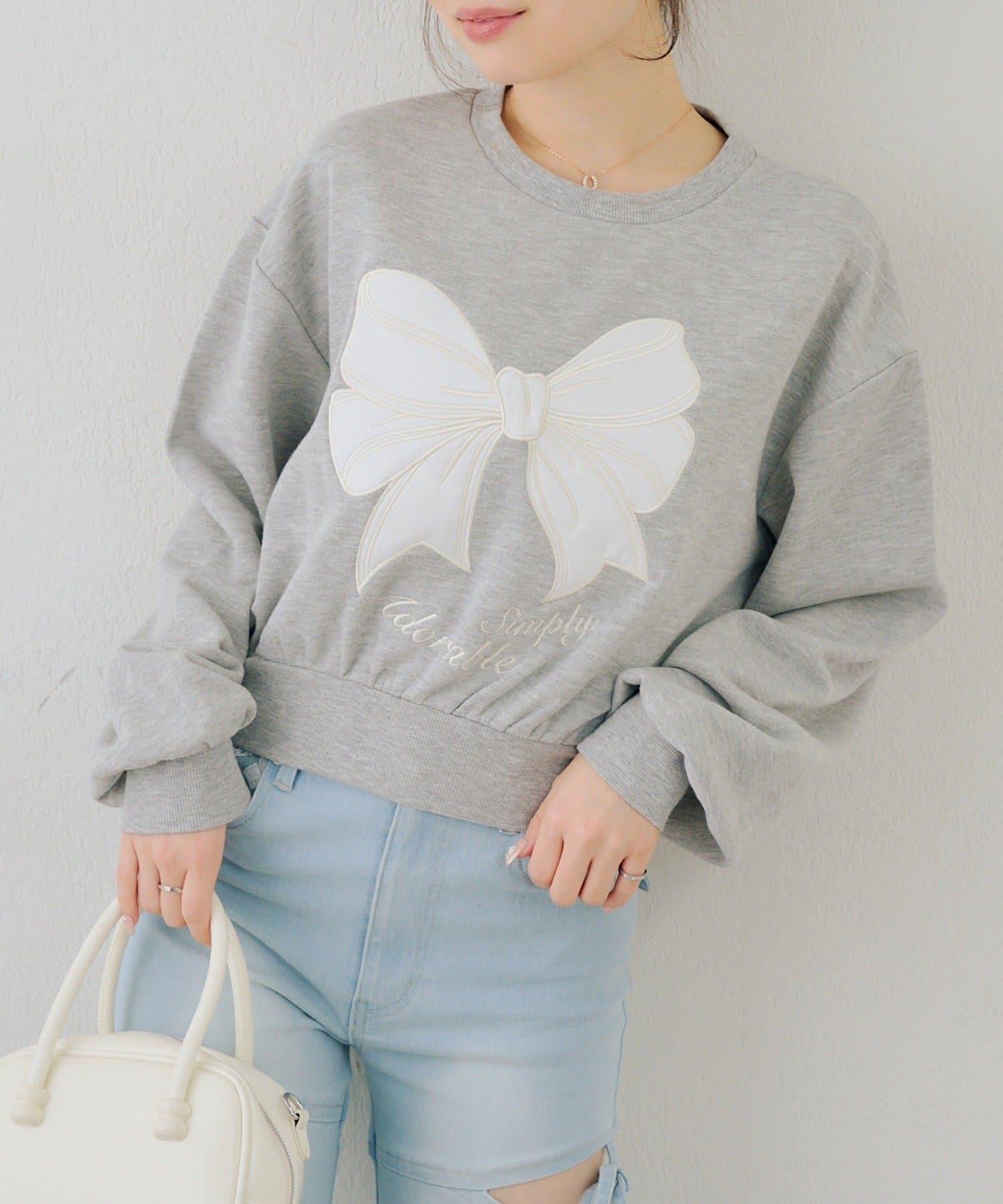 閃亮Logo拼款套頭衛衣