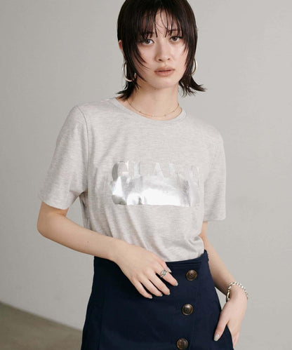 LARUTA 防汗漬 箔印Logo T恤