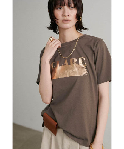 LARUTA 防汗漬 箔印Logo T恤