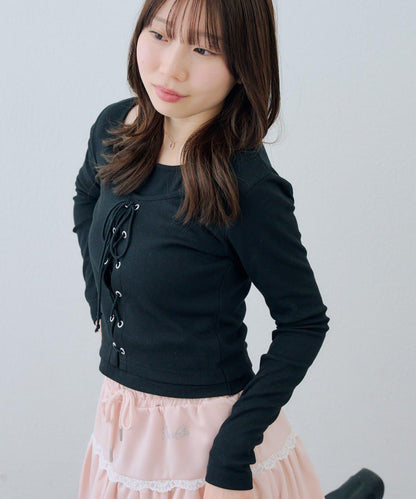 RMAF 繫帶拼接長袖T恤