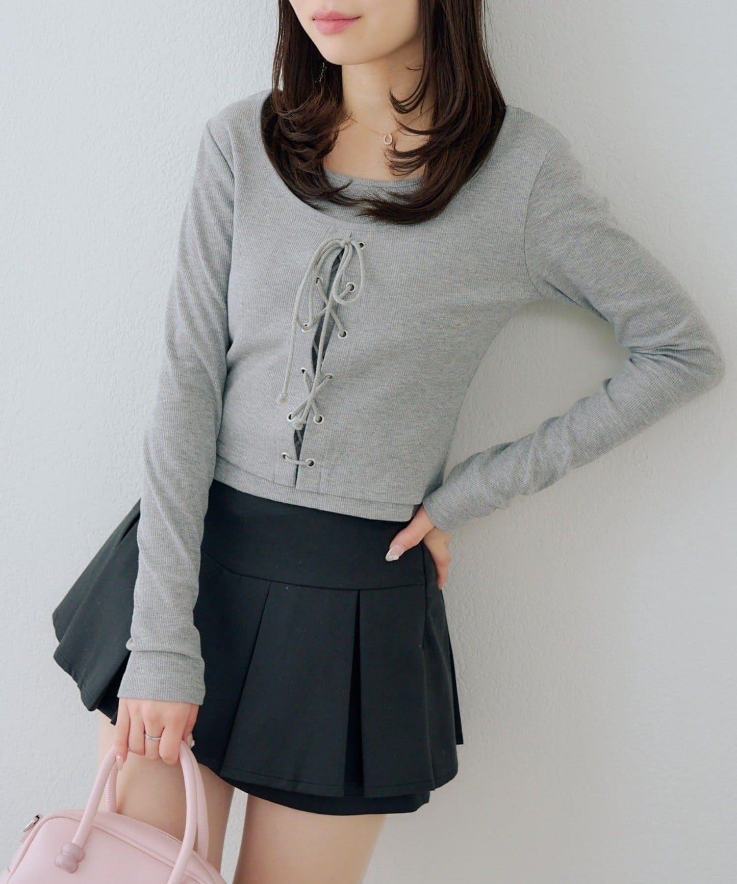 RMAF 繫帶拼接長袖T恤