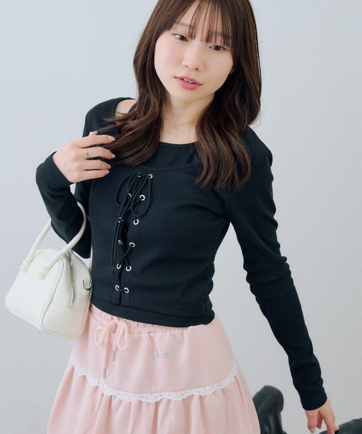 RMAF 繫帶拼接長袖T恤