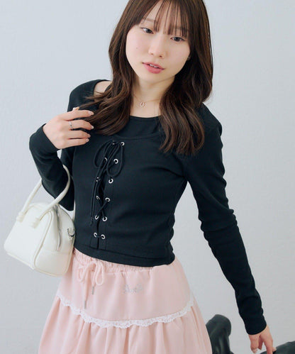 RMAF 繫帶拼接長袖T恤