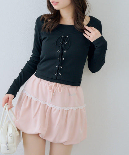 RMAF 繫帶拼接長袖T恤