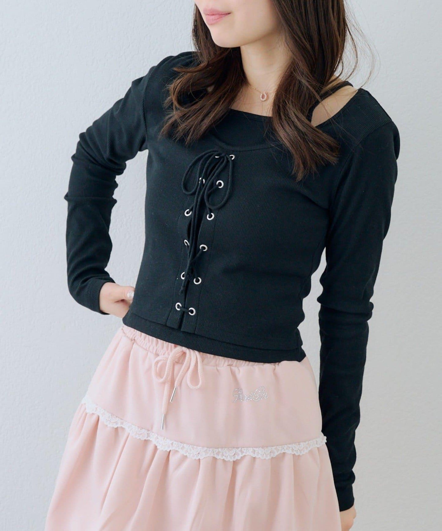 RMAF 繫帶拼接長袖T恤