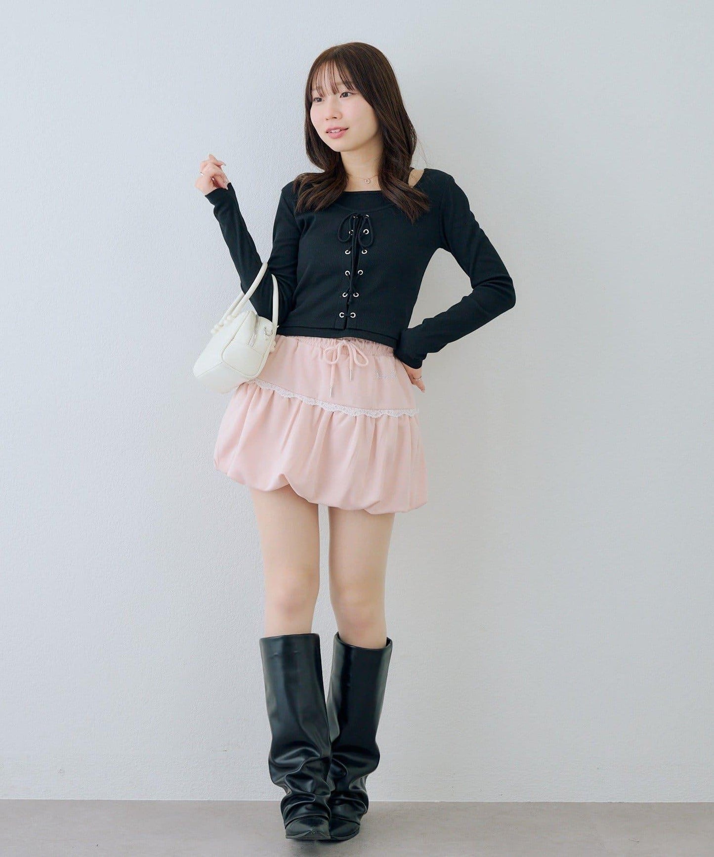 RMAF 繫帶拼接長袖T恤