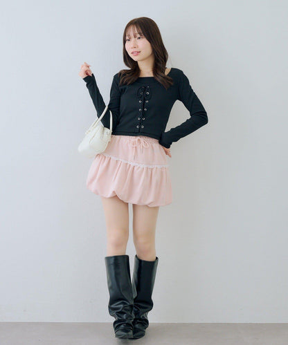 RMAF 繫帶拼接長袖T恤