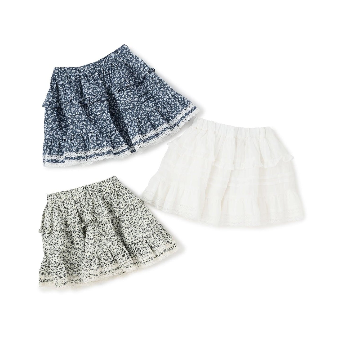 荷葉邊層疊半身裙