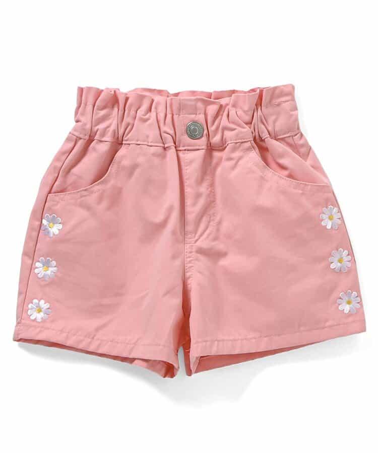 心形花朵刺繡短褲
