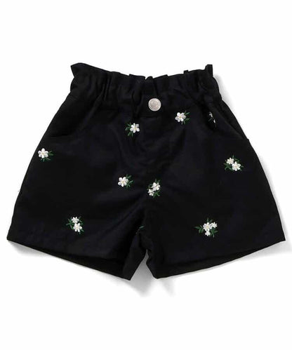心形花朵刺繡短褲