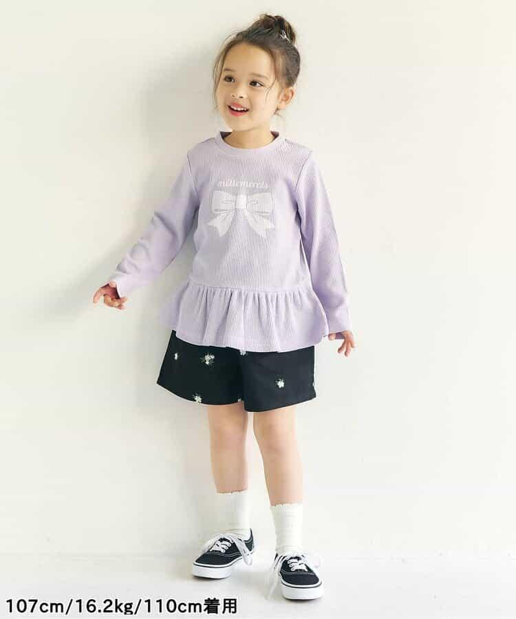 心形花朵刺繡短褲