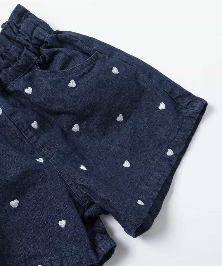 心形花朵刺繡短褲