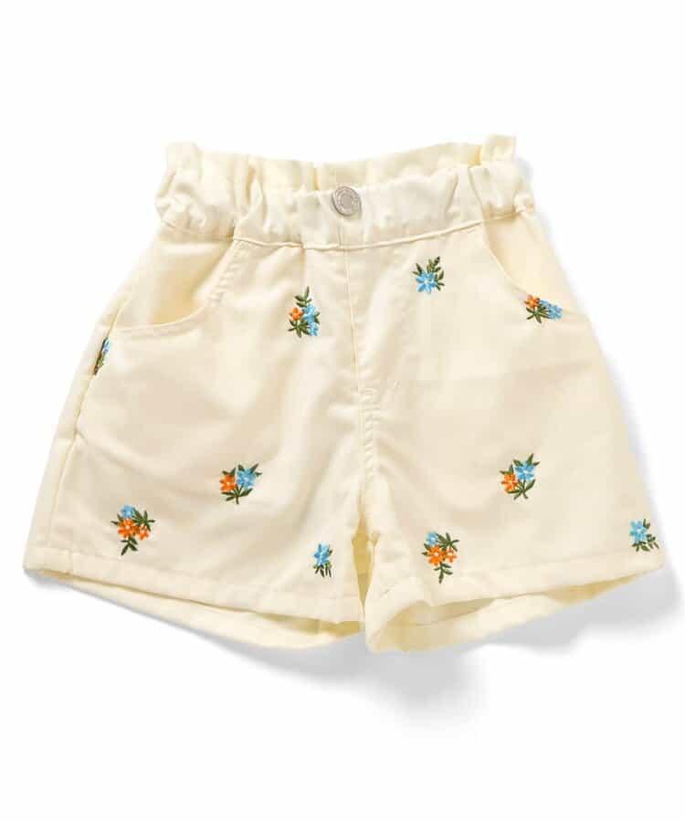心形花朵刺繡短褲