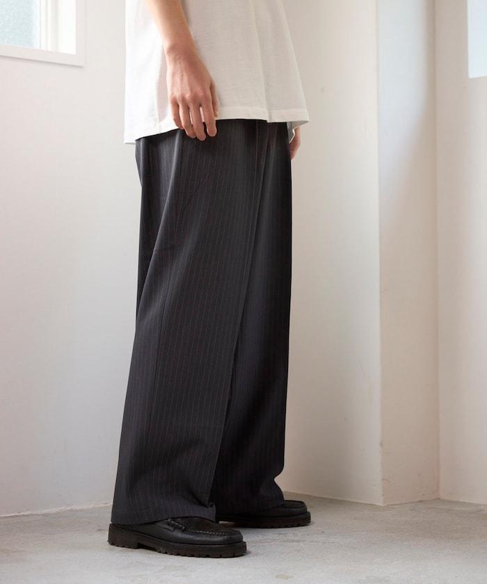 寬直筒版型 單褶 西裝褲