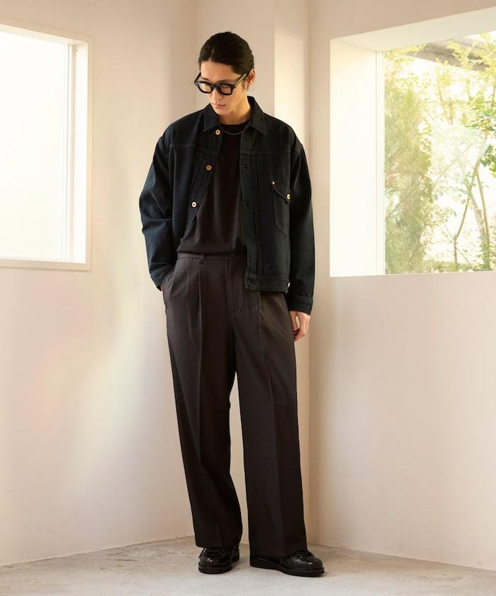 寬直筒版型 單褶 西裝褲