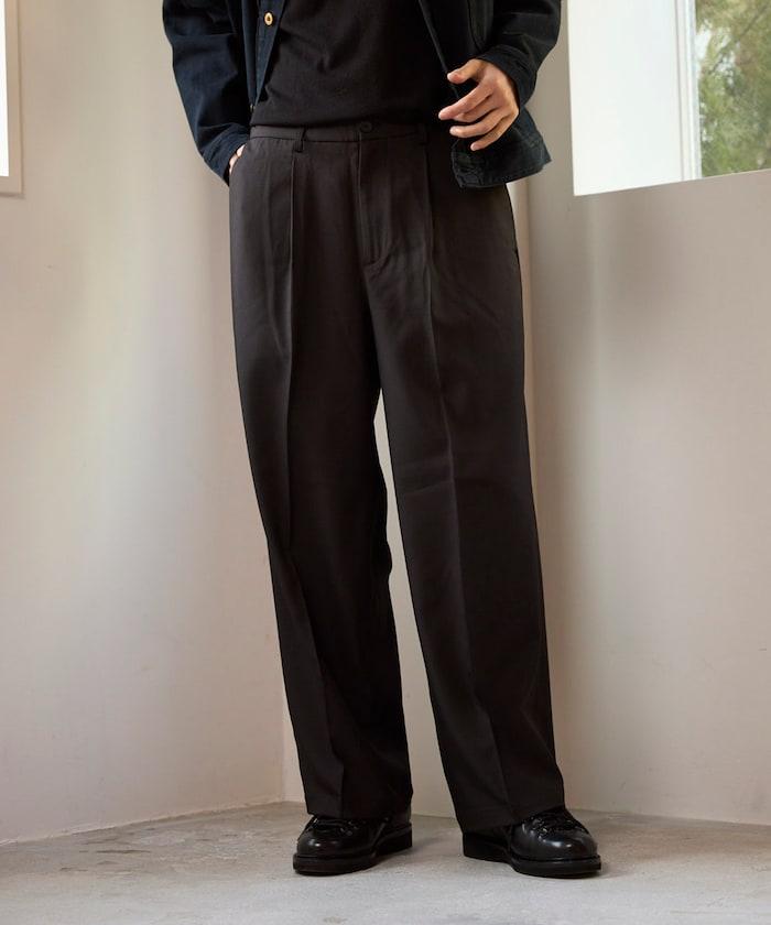 寬直筒版型 單褶 西裝褲