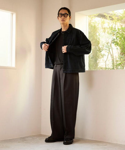 寬直筒版型 單褶 西裝褲