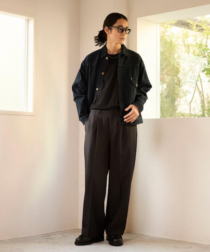 寬直筒版型 單褶 西裝褲