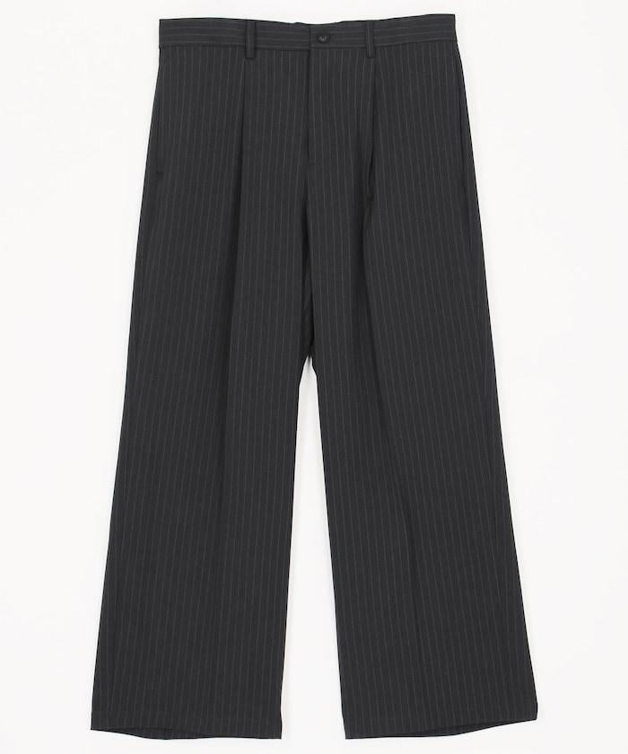 寬直筒版型 單褶 西裝褲