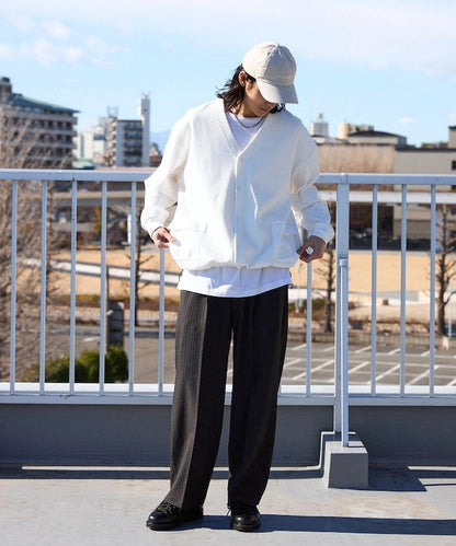 寬直筒版型 單褶 西裝褲