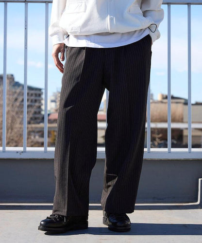 寬直筒版型 單褶 西裝褲