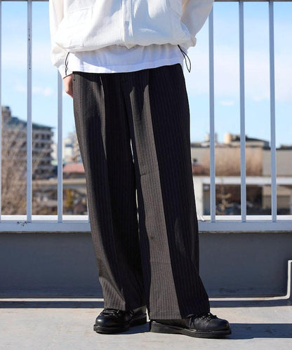 寬直筒版型 單褶 西裝褲