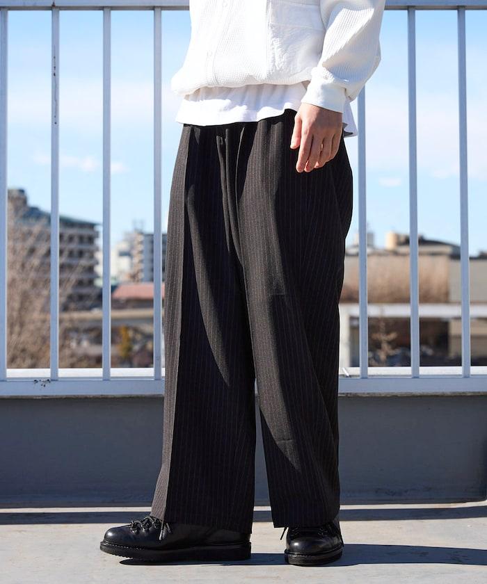 寬直筒版型 單褶 西裝褲