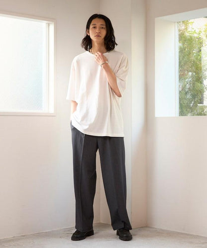 寬直筒版型 單褶 西裝褲