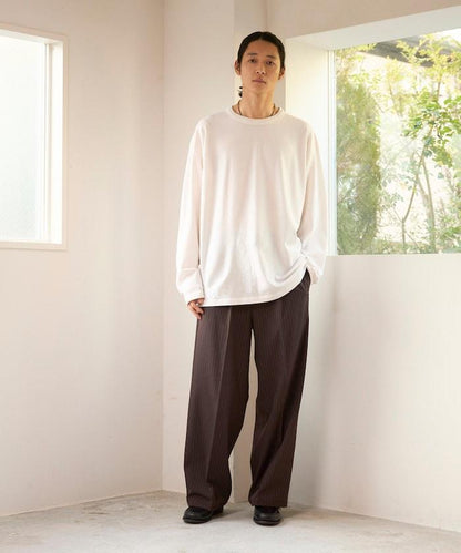 寬直筒版型 單褶 西裝褲