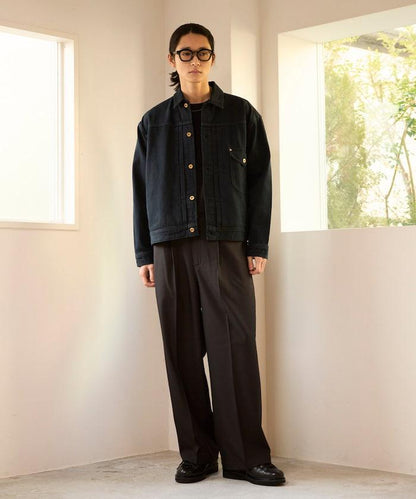 寬直筒版型 單褶 西裝褲