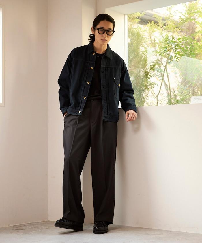 寬直筒版型 單褶 西裝褲