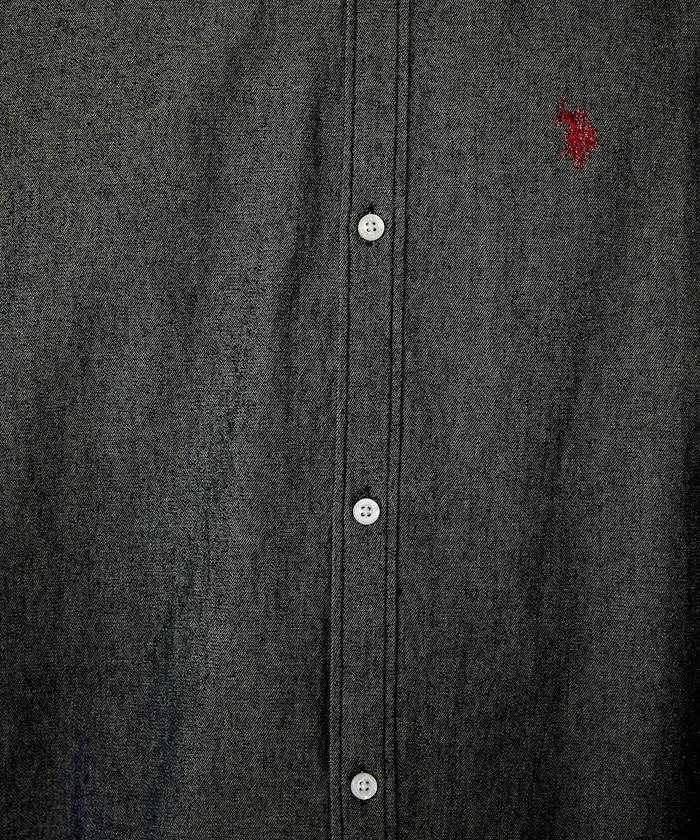 專屬款 單點裝飾 丹寧 短袖襯衫