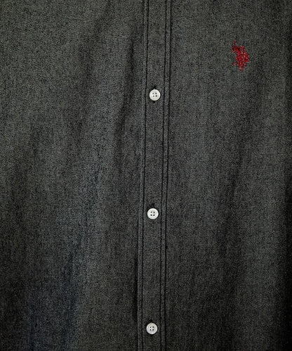 專屬款 單點裝飾 丹寧 短袖襯衫