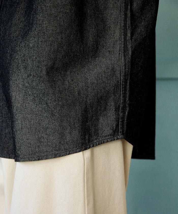 專屬款 單點裝飾 丹寧 短袖襯衫