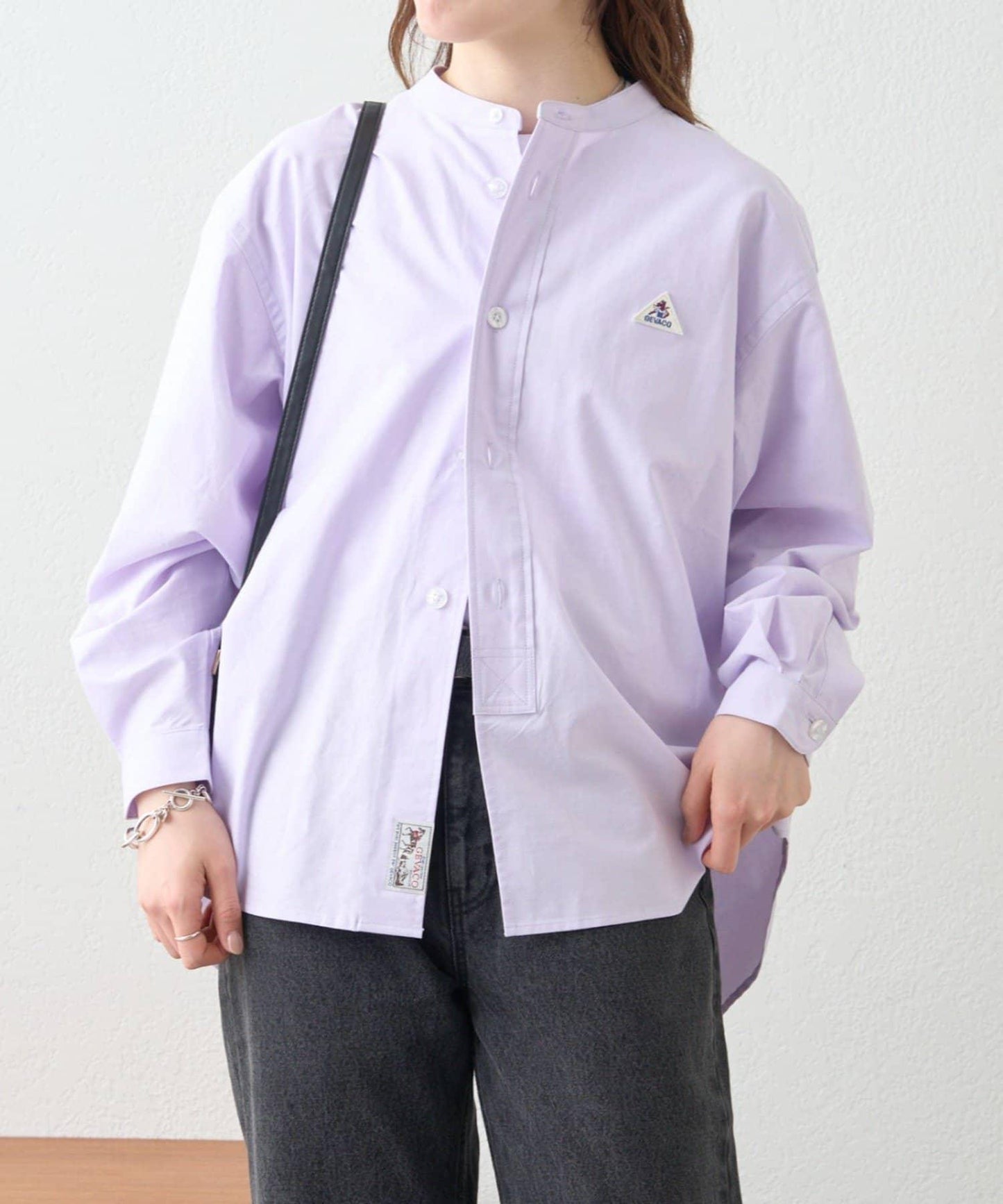 GEVACO 立領長袖男女同款襯衫