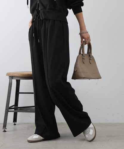 套裝可搭配 闊腿版型 中縫設計 4WAY彈力 闊腿褲
