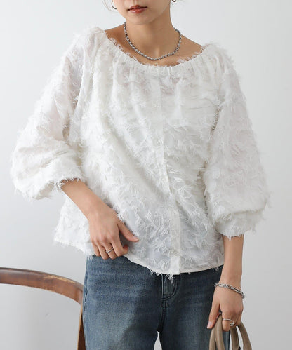 流蘇提花 多種穿法 設計女式上衣